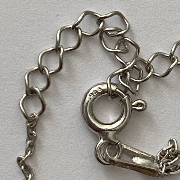 925 Silver cross handmade enamel cz necklace - Picture 6 of 7